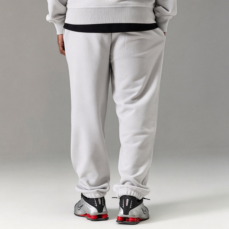 Custom Puff Printing Men's Relaxed Fit Full Zip Hoodie Tracksuit 100% Cotton French Terry Cuffed Jogger Two Piece Set