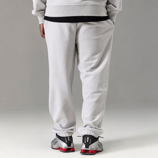 Custom Puff Printing Men's Relaxed Fit Full Zip Hoodie Tracksuit 100% Cotton French Terry Cuffed Jogger Two Piece Set