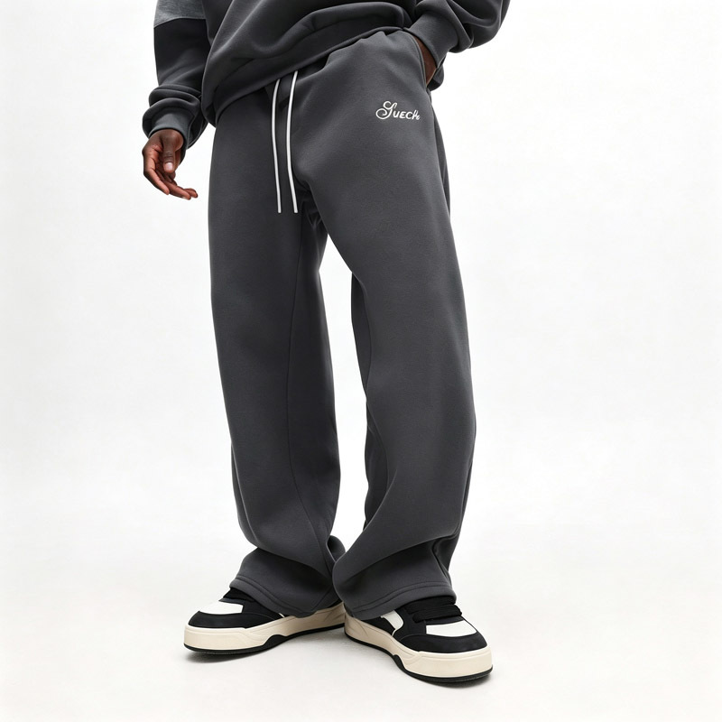 Men Oversized Color Block Hoodie Tracksuit Heavyweight French Terry Contrast Screen Print Baggy Casual Streetwear Two Piece Set