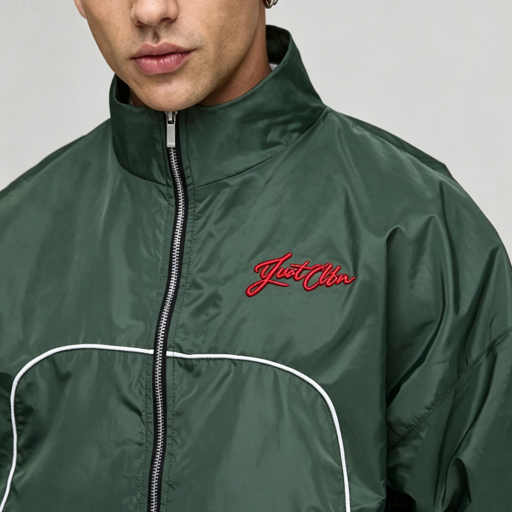 Custom Sets Embroidery Spliced Contrast Piping Full Zip 2 Pieces Windproof Nylon Shorts Jacket Set Men's Lightweight Tracksuit,Leading Custom Apparel Manufacturer | Your Trusted China Sourcing Partner | YC/YUECHI,Custom Embroidery Spliced Contrast Piping Full Zip 2 Pieces Windproof Nylon Jacket Shorts Set Men's Lightweight Tracksuit