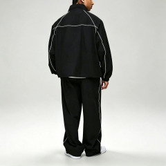 Custom Sets Contrast Piping Screen Print Windbreaker 2 Pieces Wide Leg Baggy Nylon Jacket Set Trousers Men's Urban Techwear Set,Leading Custom Apparel Manufacturer | Your Trusted China Sourcing Partner | YC/YUECHI,Custom Contrast Piping Screen Print Windbreaker 2 Pieces Wide Leg Baggy Nylon Jacket Trousers Men's Urban Techwear Set