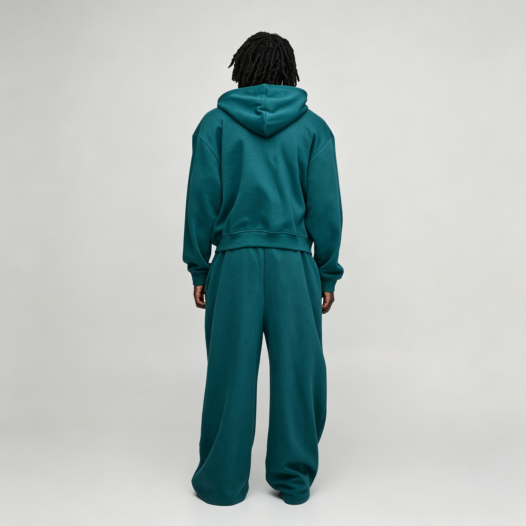 Custom Sets Embroidery Full Zip up Boxy Fit Hoodie Set Cropped Wide Leg Fleece Thick Warm Grey Teal Apparel Men's Sports Tracksuit,Leading Custom Apparel Manufacturer | Your Trusted China Sourcing Partner | YC/YUECHI,Custom Embroidery Full Zip up Boxy Fit Hooded Cropped Wide Leg Fleece Thick Warm Grey Teal Apparel Men's Sports Tracksuit
