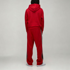 Custom Made 100% Cotton Heavyweight Fleece 2 Pieces Spliced Contrast Color Ribbed Embroidery Men's Urban Jogger Set