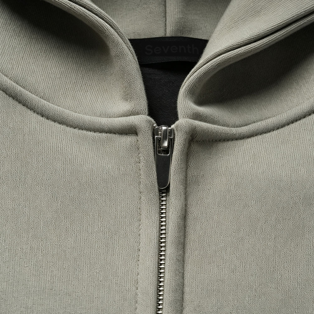 In Stock Heavyweight 100% Cotton 500gsm Fleece Ash Sage Boxy Cropped Zip up Wide Leg Streetwear Men's Tracksuit Set