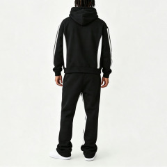 Custom Men's Winter Oversized Boxy Embroidered Hooded Streetwear Tracksuit Soft Heavyweight Fleece 100% Cotton Extended Drawcord