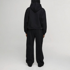 Custom Men Oversized Boxy Embroidered Hoodie Wide Leg Sweatpants Fleece Tracksuit 100% Cotton Two Piece Set Letter Streetwear