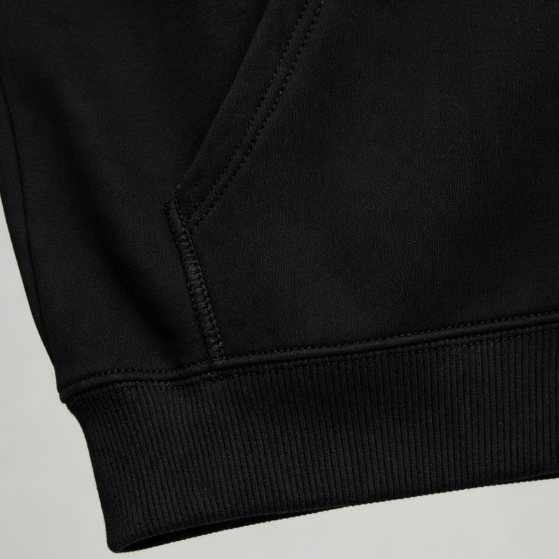 Custom Made Heavyweight Vintage Tracksuit 2 Pieces Black Grey Fleece Plain Urban Apparel Men's Streetwear Jogger Set