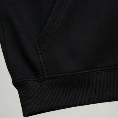 Custom Made Heavyweight Vintage Tracksuit 2 Pieces Black Grey Fleece Plain Urban Apparel Men's Streetwear Jogger Set