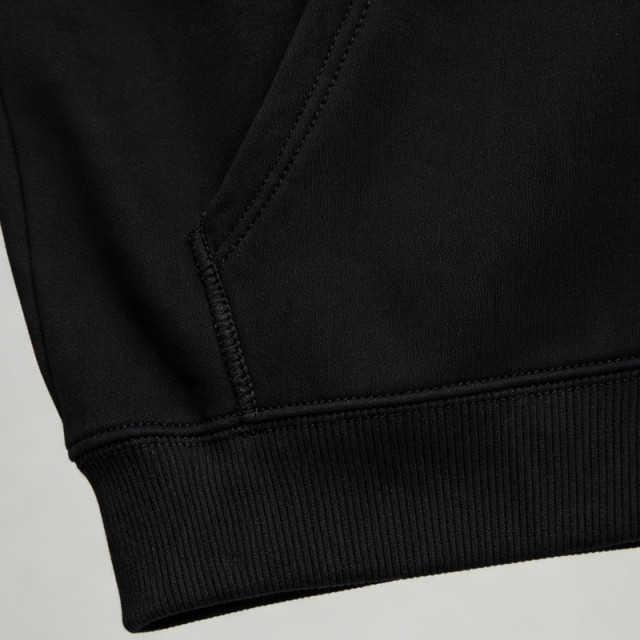 Custom Made Heavyweight Vintage Tracksuit 2 Pieces Black Grey Fleece Plain Urban Apparel Men's Streetwear Jogger Set