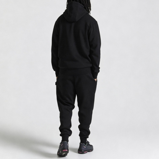 Custom Men Regular Fit Hoodie Screen Print Tracksuit 80% Cotton 20% Polyester Heavyweight Fleece Jogger Two Piece Set