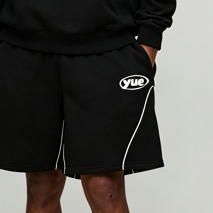 Custom Sets Embroidery Full Zip 2 Pieces Boxy Fit Baggy Heavyweight 100% Cotton French Terry Men's Hoodie Set Tracksuit,Leading Custom Apparel Manufacturer | Your Trusted China Sourcing Partner | YC/YUECHI,Custom Embroidery Full Zip 2 Pieces Boxy Fit Baggy Heavyweight 100% Cotton French Terry Men's Hooded Short Tracksuit