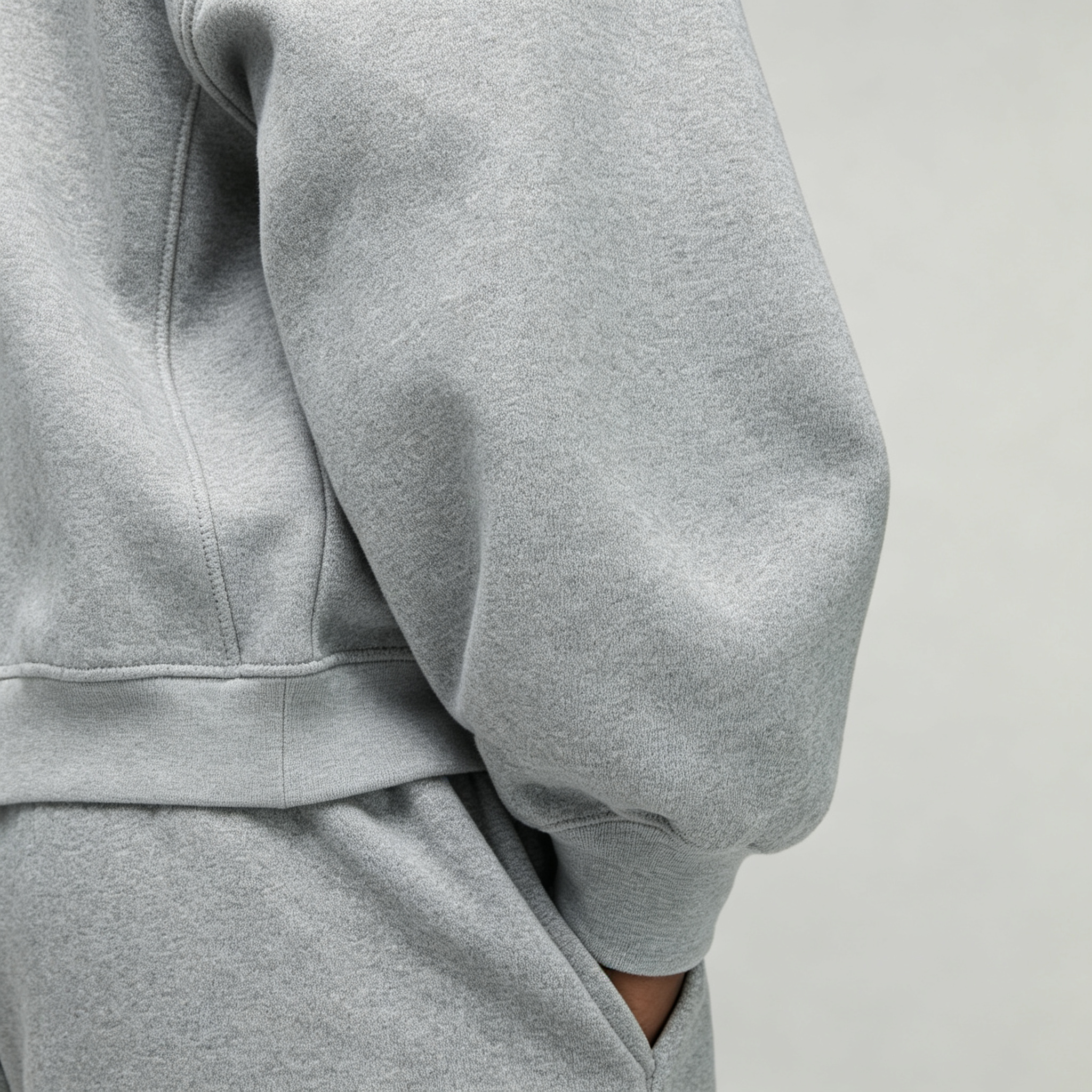 Custom Winter Quarter Zip Mock Neck Pullover Wide Leg Pants 2 Pieces Relaxed Fit Polyester/Cotton Blend Men's Streetwear Casual