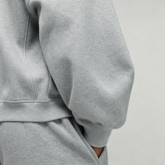 Custom Winter Quarter Zip Mock Neck Pullover Wide Leg Pants 2 Pieces Relaxed Fit Polyester/Cotton Blend Men's Streetwear Casual