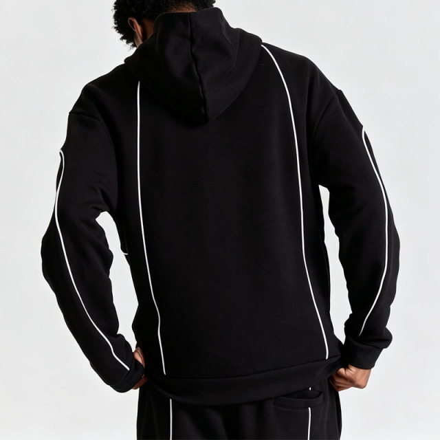 Unisex Regular Fit Full Zip Hoodie Tracksuit 440 Gsm 100% Cotton French Terry Embroidered Baggy Wide Leg Streetwear 2 Piece Set