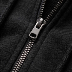Custom Men's Black Burgundy Contrast Jersey Knit Tracksuit Deconstructed Raw Edge Full Zip Hoodie Embroidery Wide Leg Pants