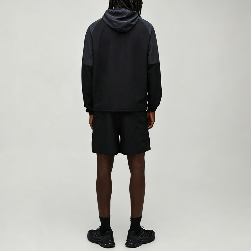 Custom Sets Screen Printing Spliced Contrast Color Full Zip 2 Pieces Hooded Windbreaker Jacket Set Shorts Men's Activewear Tracksuit Set,Leading Custom Apparel Manufacturer | Your Trusted China Sourcing Partner | YC/YUECHI,Custom Screen Printing Spliced Contrast Color Full Zip 2 Pieces Hooded Windbreaker Jacket Shorts Men's Activewear Tracksuit Set