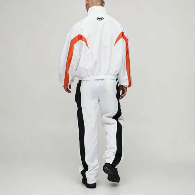 Custom Men's Oversized Colour Block Sports Jacket Tracksuit Funnel Neck Screen Printing Nylon Windbreaker Two Piece Set,Leading Custom Apparel Manufacturer | Your Trusted China Sourcing Partner | YC/YUECHI,Custom Men's Oversized Colour Block Sports Jacket Tracksuit Funnel Neck Screen Printing Nylon Windbreaker Two Piece Set