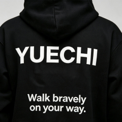 Custom Screen Print 100% Cotton Fleece Winter 2 Pieces Full Zip Boxy Fit Baggy Cropped Black Durable Men's Streetwear Tracksuit