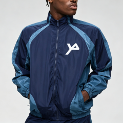Custom Sets Spliced Contrast Color Windbreaker Zipper-up Nylon Jacket Set Wide Leg Pants 2 Pieces Embroidery Men's Lightweight Tracksuit,Leading Custom Apparel Manufacturer | Your Trusted China Sourcing Partner | YC/YUECHI,Custom Spliced Contrast Color Windbreaker Zipper-up Nylon Jacket Wide Leg Pants 2 Pieces Embroidery Men's Lightweight Tracksuit