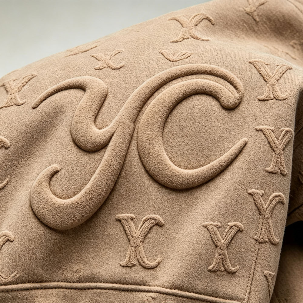 Custom Embossed Applique Embroidery 100% Cotton Fleece Drawstring Hood Pullover Wide Leg 2 Pieces Men's Winter Streetwear Casual