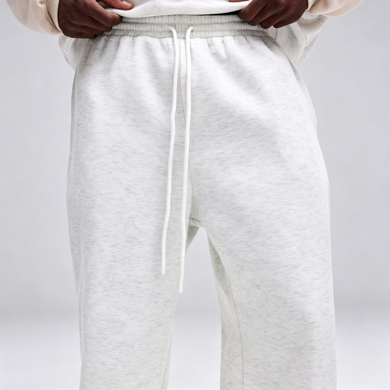 Custom Men Color Block Crew Neck Tracksuit Heavyweight French Terry Embroidery Oversized Drop Shoulder Streetwear Two Piece Set