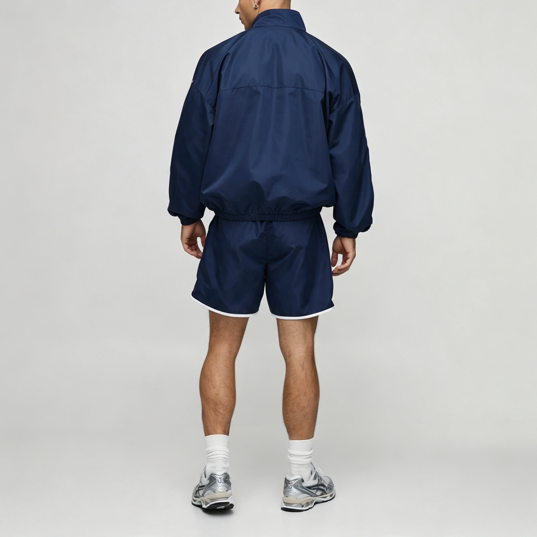 Custom Sets Embroidery Spliced Contrast Piping Full Zip 2 Pieces Windproof Nylon Shorts Jacket Set Men's Lightweight Tracksuit,Leading Custom Apparel Manufacturer | Your Trusted China Sourcing Partner | YC/YUECHI,Custom Embroidery Spliced Contrast Piping Full Zip 2 Pieces Windproof Nylon Jacket Shorts Set Men's Lightweight Tracksuit