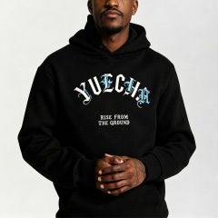 Custom Men's Winter Streetwear Regular Fit Pullover Hoodie Tracksuit Eco-friendly 440 Grams Fleece Screen Print Cuffed Jogger