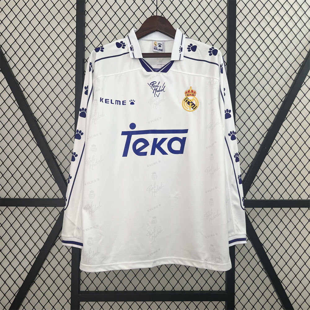 Real Madrid 1994/96 Home Retro jersey Long sleeve version