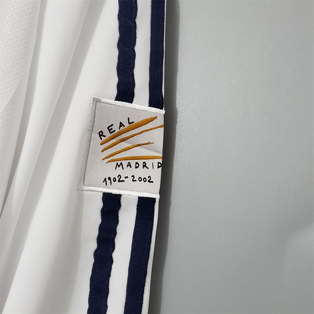 Real Madrid 2002 Home Retro jersey Home Long Sleeves Fan Version