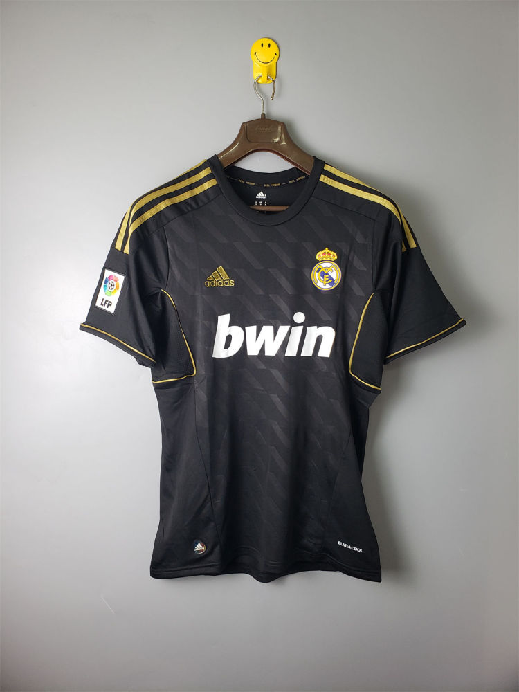 Retro Real Madrid 2012 black short sleeves jersey Fan Version