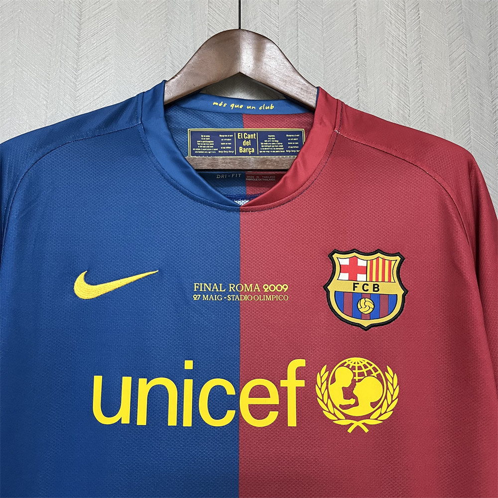 Retro Barcelona 08/09 UEFA Champions League Home jersey Fan Version