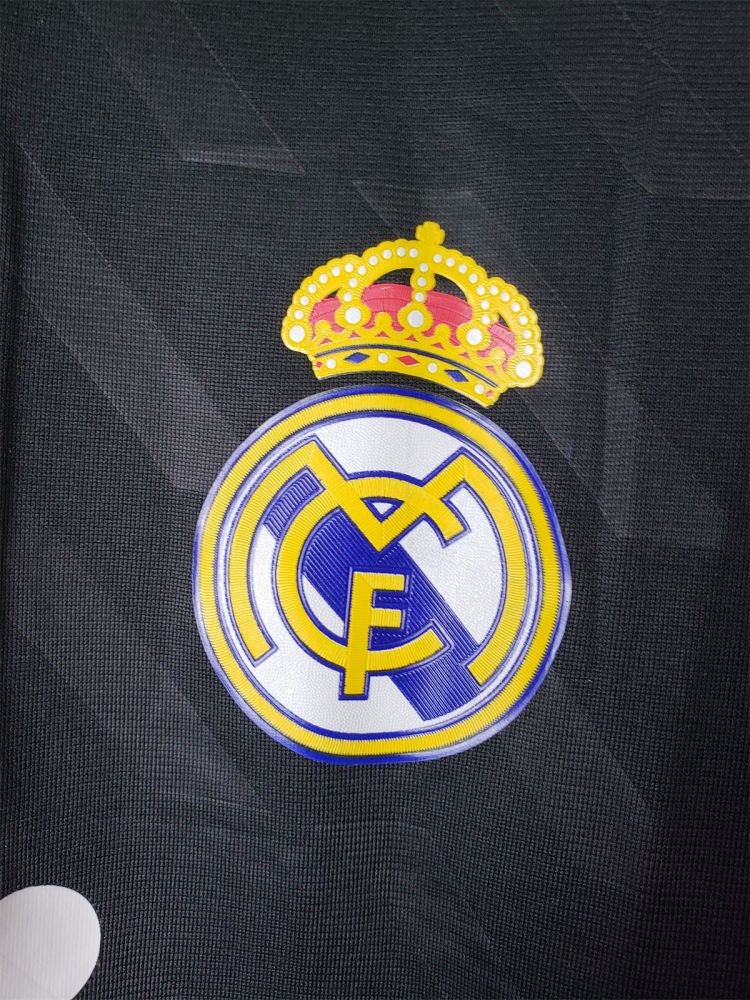 Real Madrid 2012 black Retro jersey Double Long Sleeves Fan Version