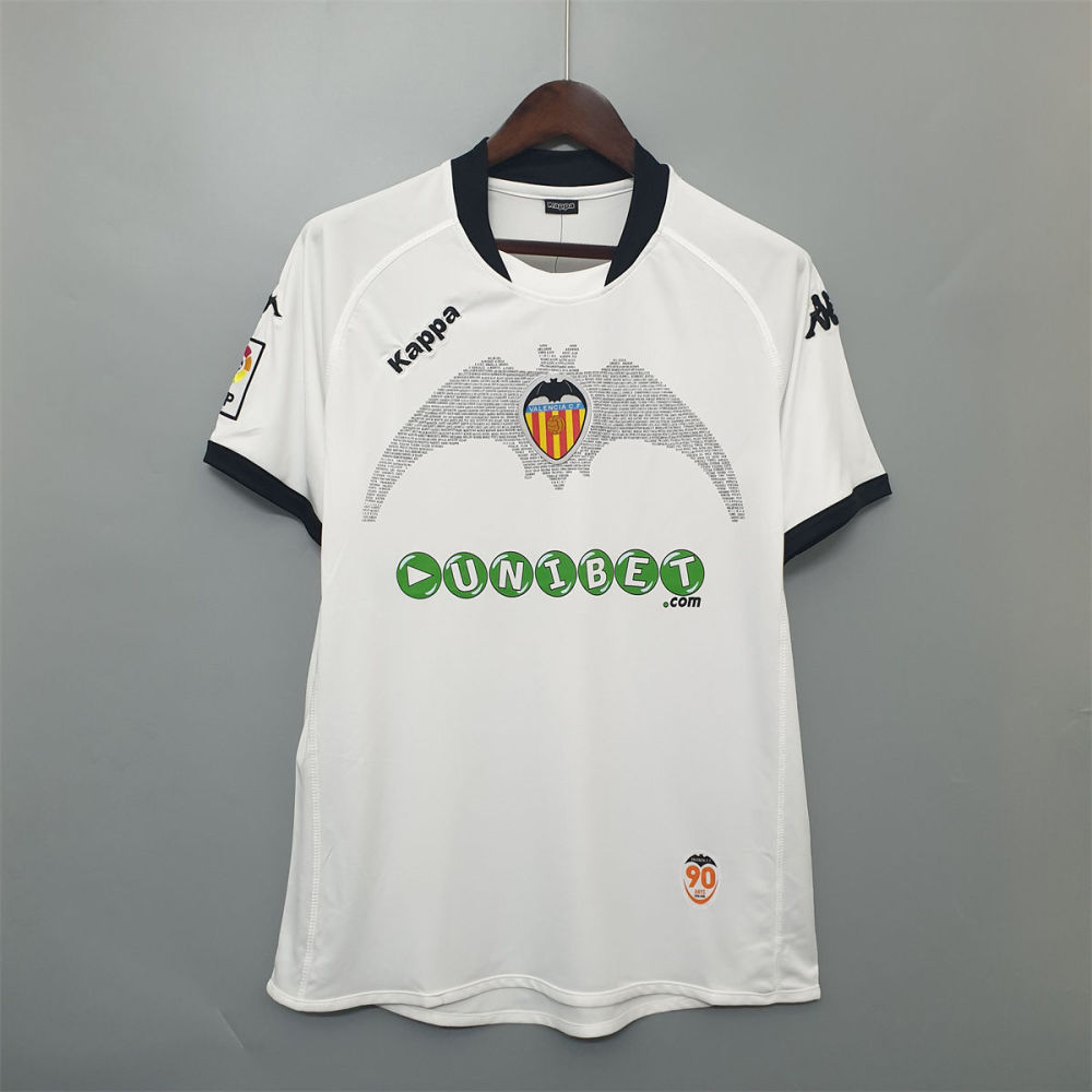 Retro Valencia 09/10 shirt  home jersey Fan Version