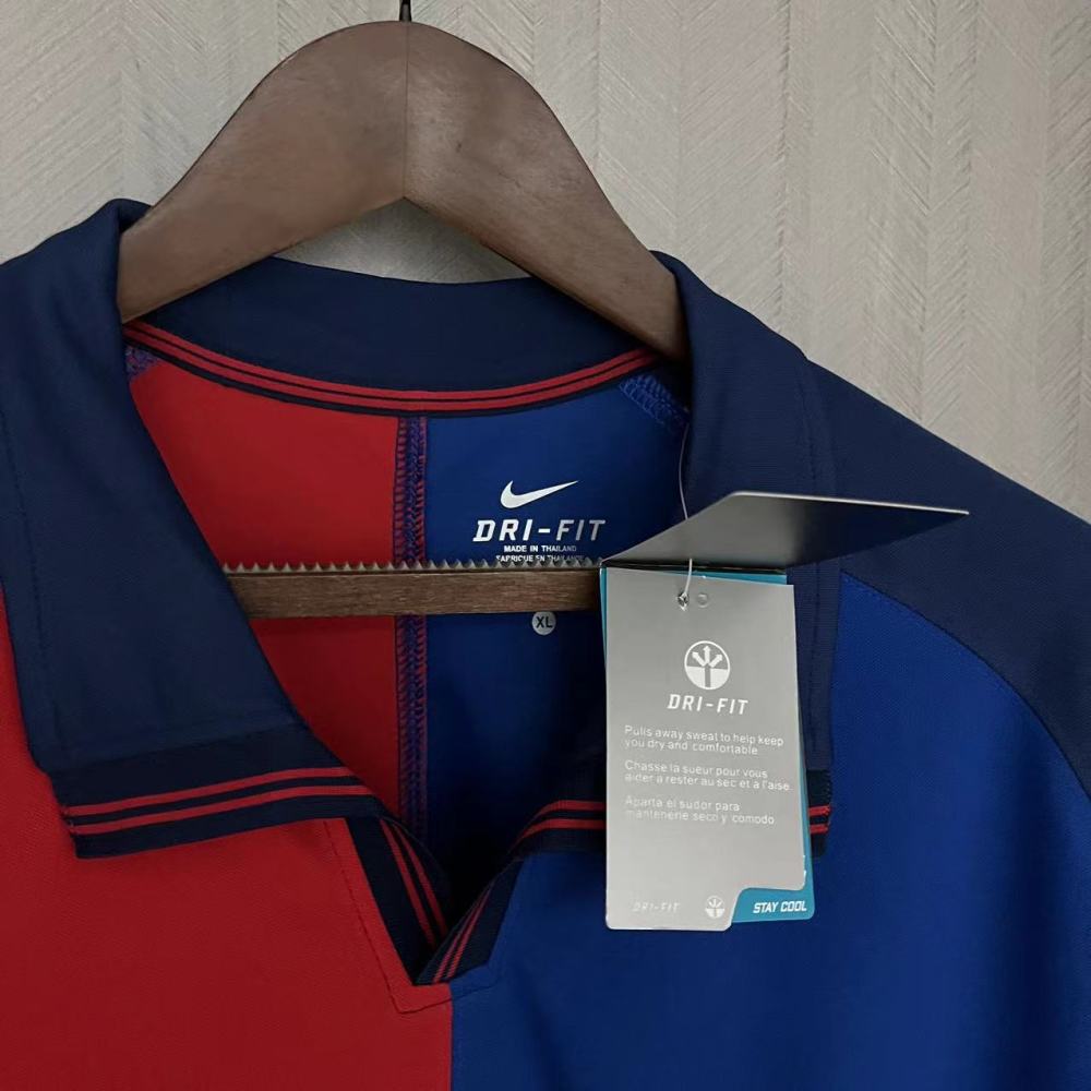 Retro Barcelona 99/00 100th Anniversary version home jersey Fan Version