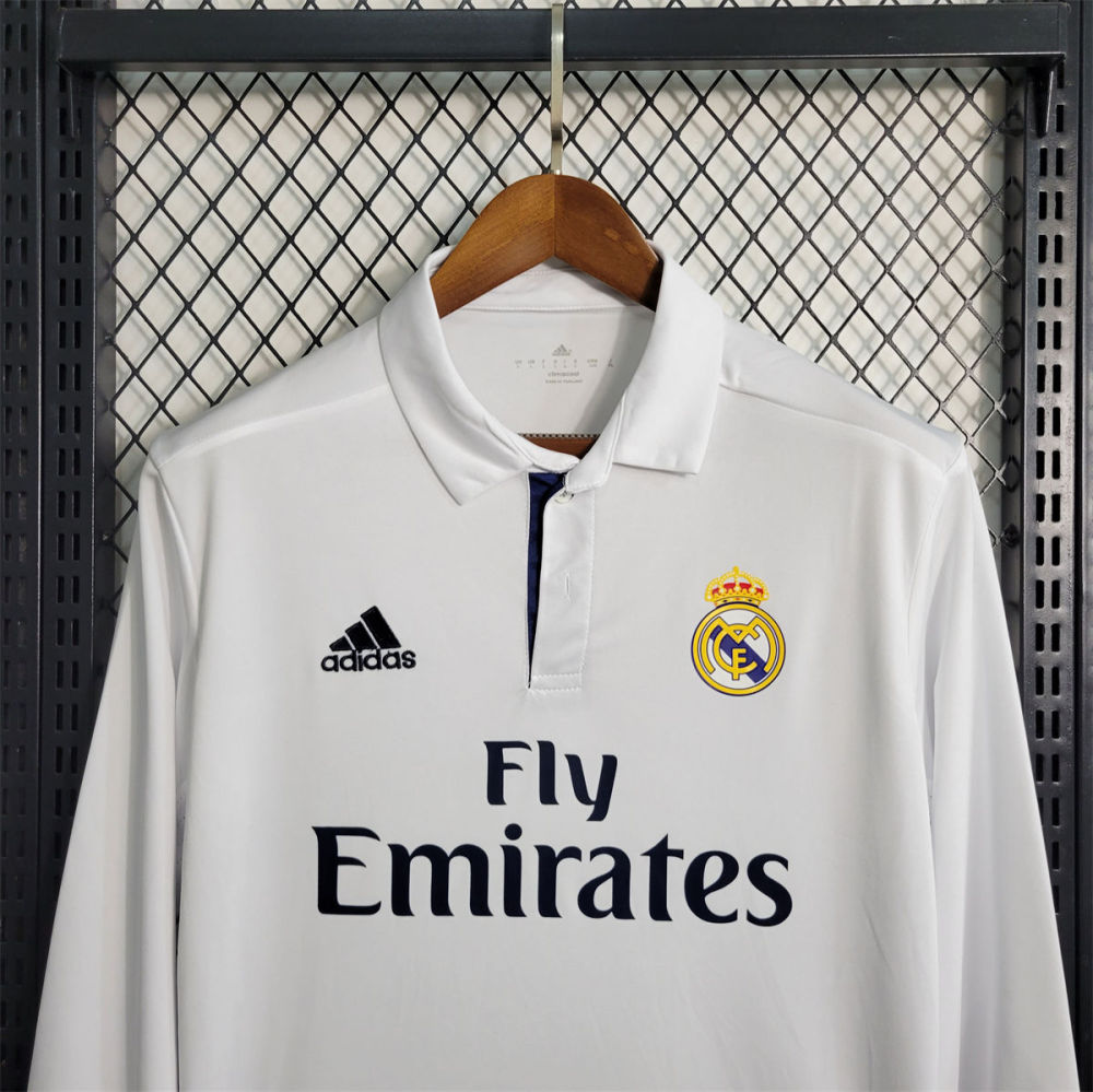 Retro 16/17 Real Madrid Main Long Sleeve jersey Fan Version