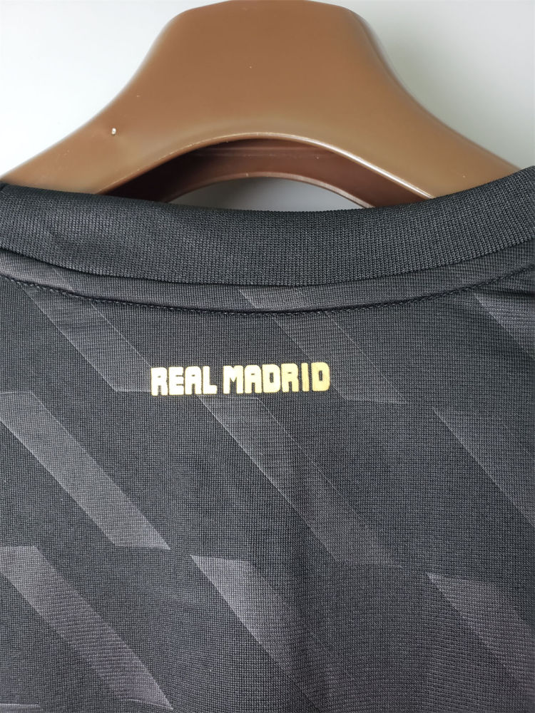 Real Madrid 2012 black Retro jersey Double Long Sleeves Fan Version