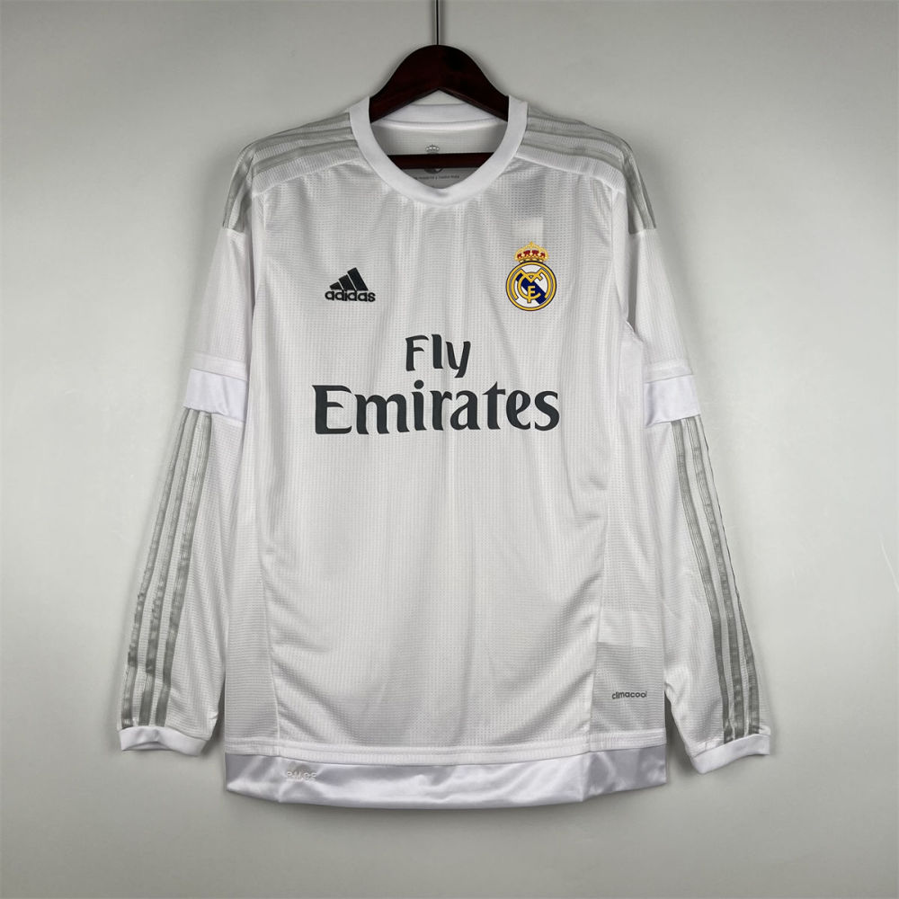 Retro 15/16 Real Madrid Long Sleeve Home  jersey Fan Version