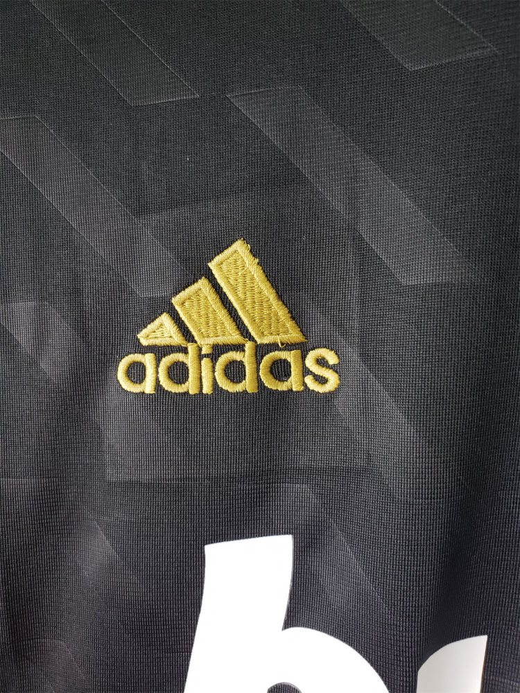 Real Madrid 2012 black Retro jersey Double Long Sleeves Fan Version