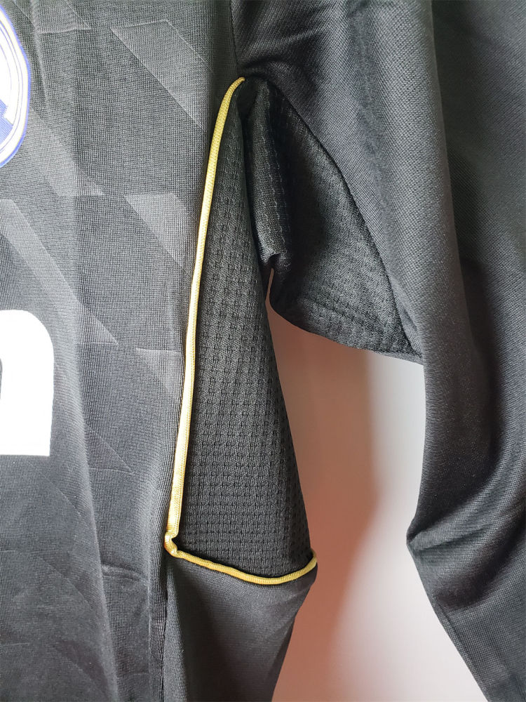Real Madrid 2012 black Retro jersey Double Long Sleeves Fan Version