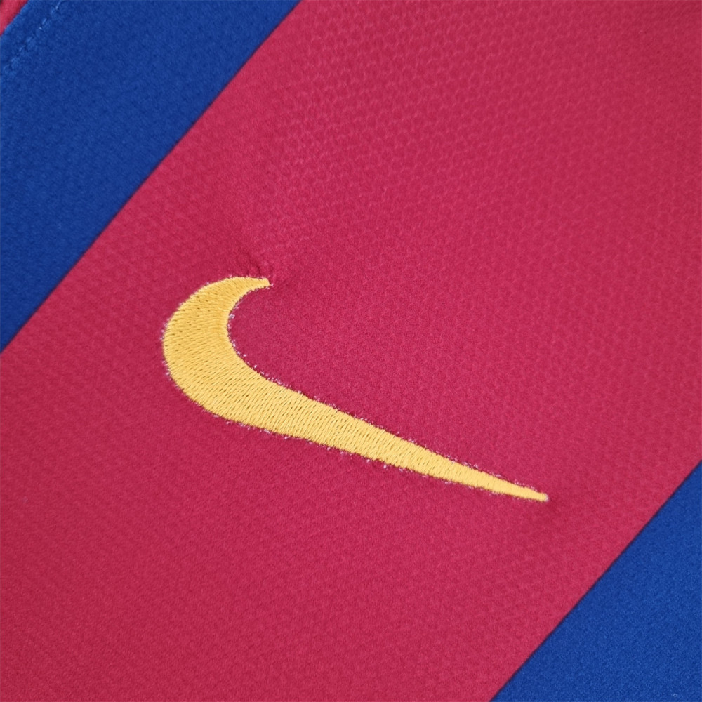 Retro Barcelona 10/11  Long Sleeve UEFA Champions League Home jersey Fan Version