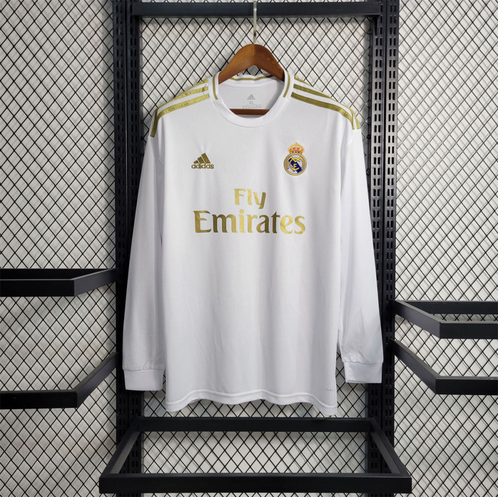 Retro 19/20 Real Madrid Long Sleeve Home jersey Fan Version