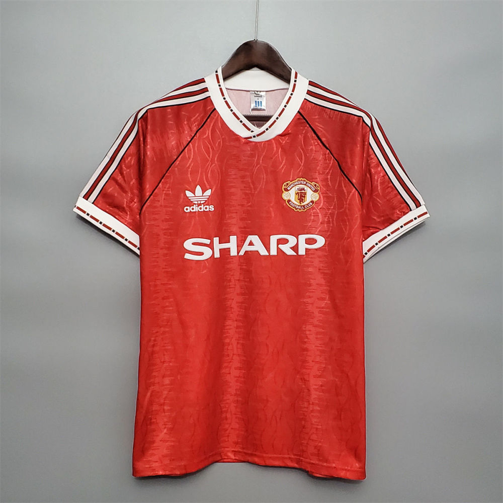 Retro Manchester United 90/92 home jersey Fan Version