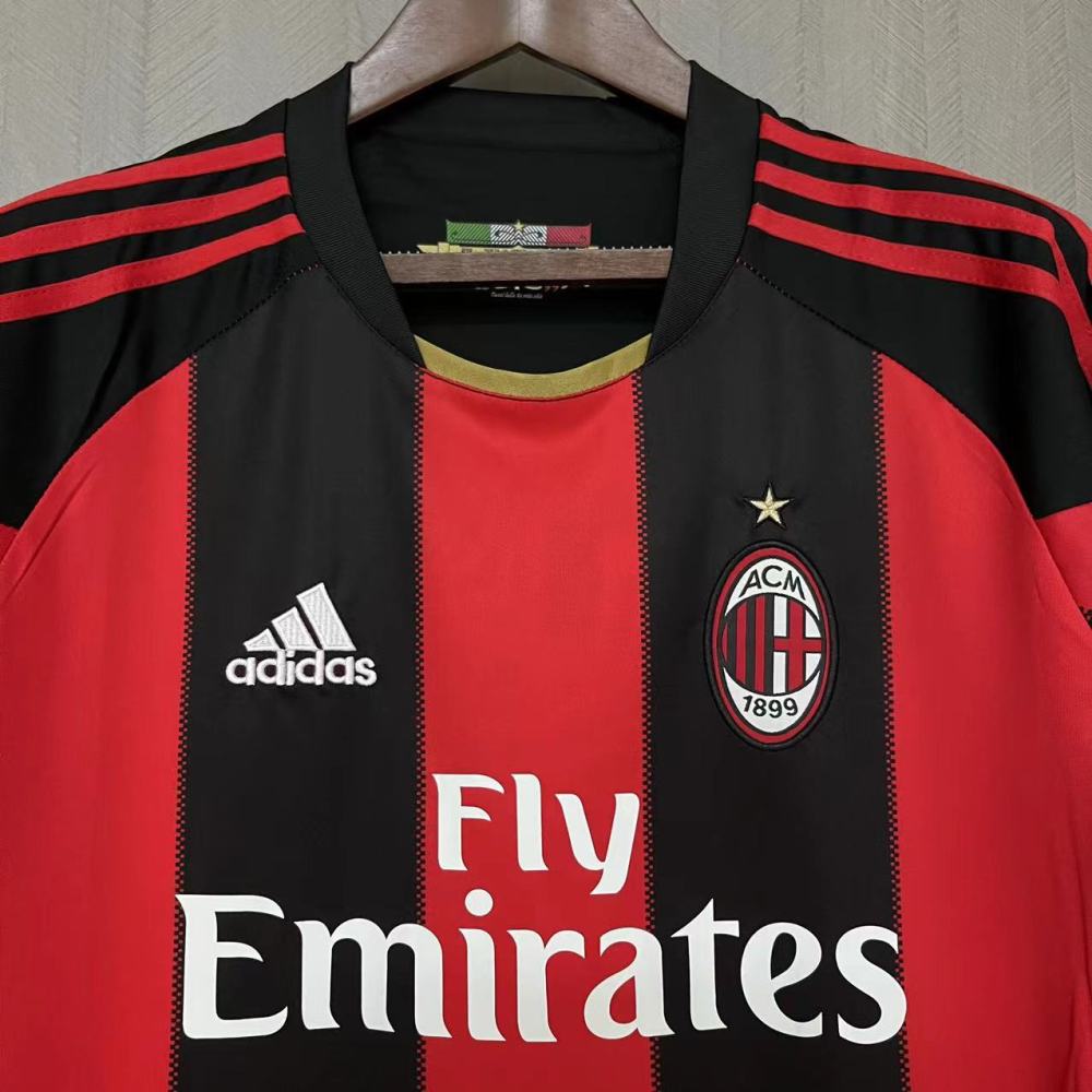 Retro AC Milan 10/11 Long Sleeve Home jersey Fan Version