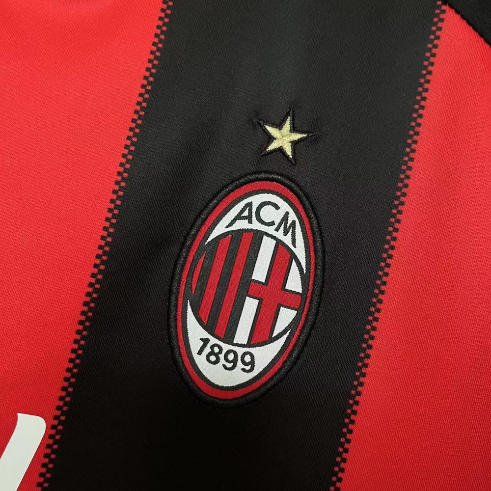 Retro AC Milan 10/11 Long Sleeve Home jersey Fan Version