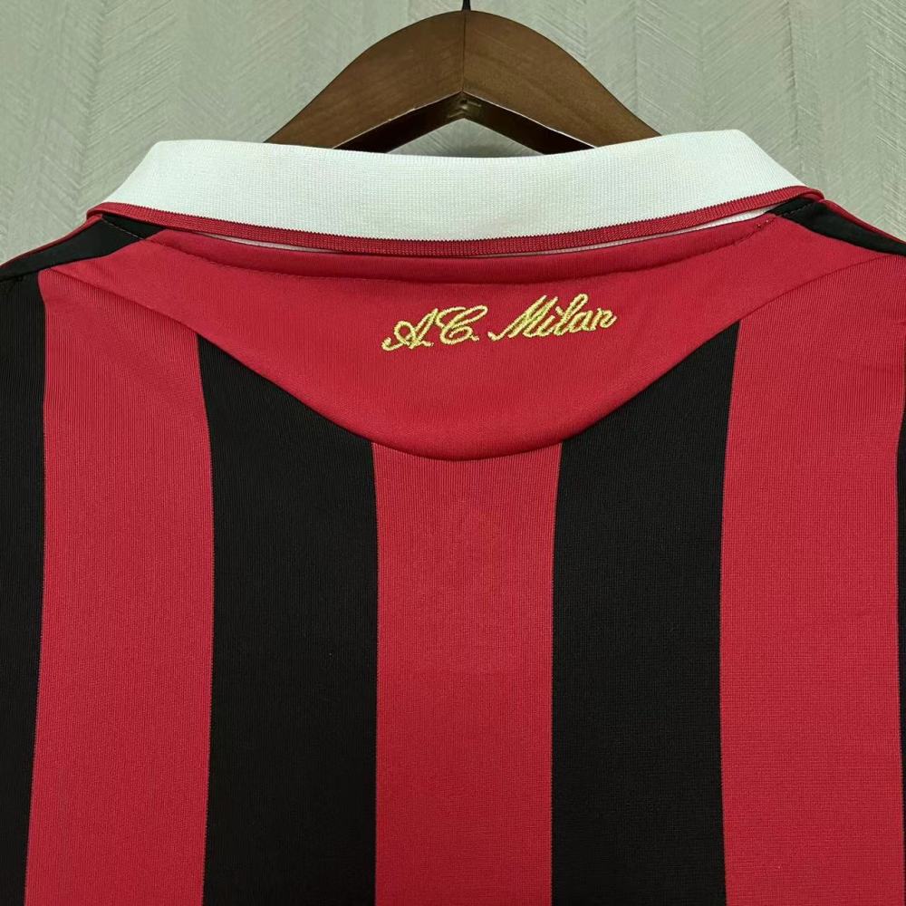 Retro AC Milan 09/10 Long Sleeve Home jersey Fan Version