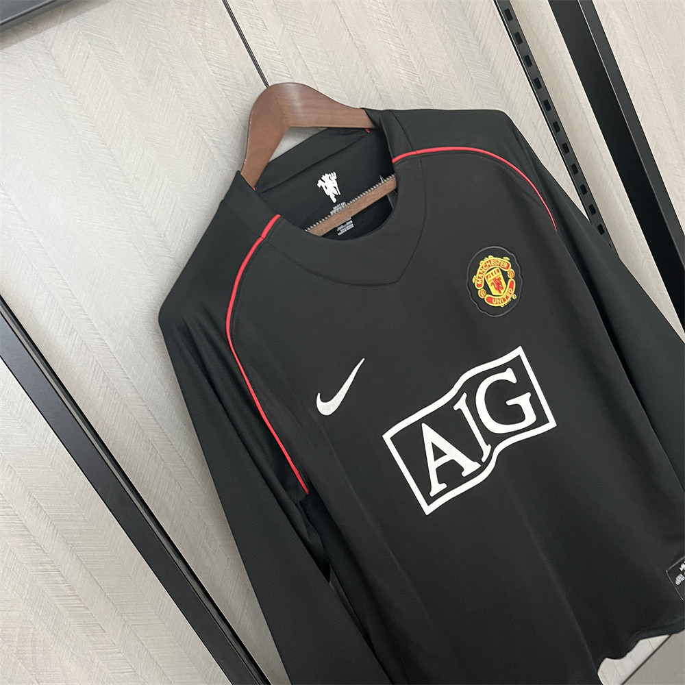 Retro Manchester United 2007/08 Long Sleeve Away jersey Fan Version