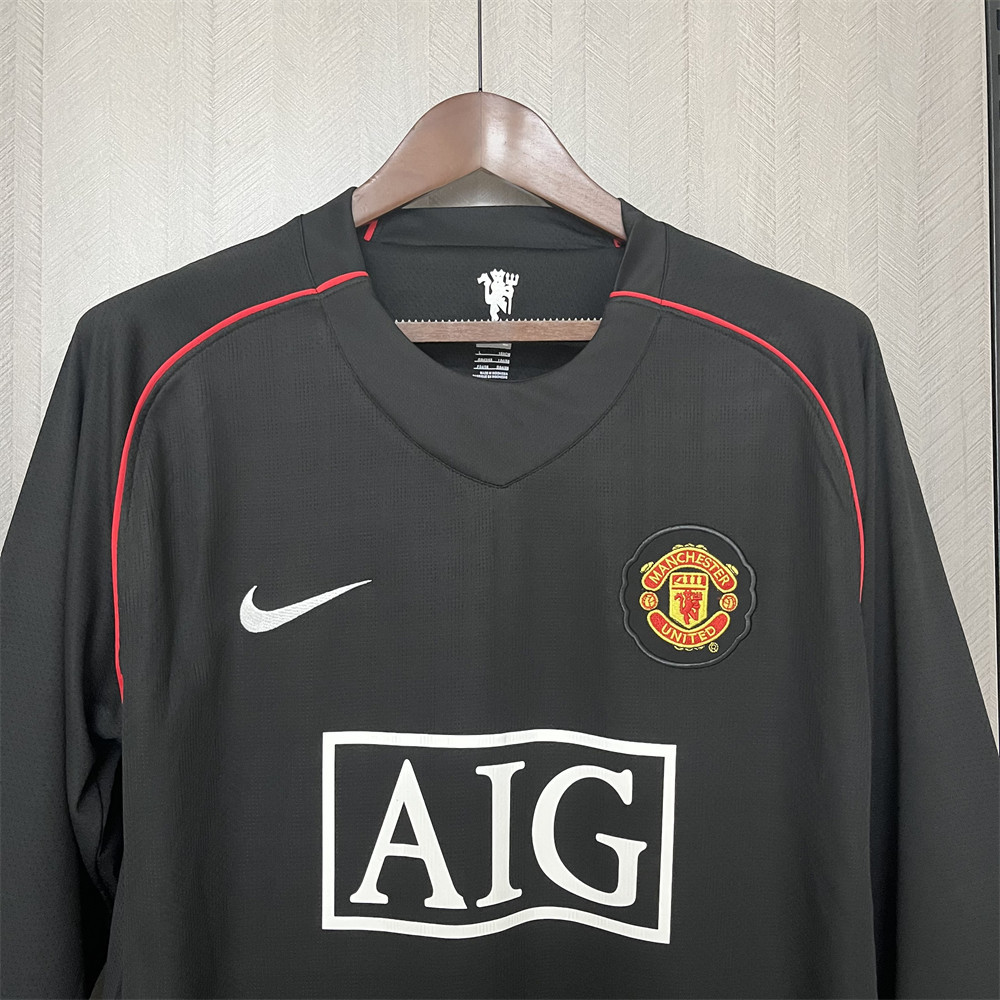 Retro Manchester United 2007/08 Long Sleeve Away jersey Fan Version