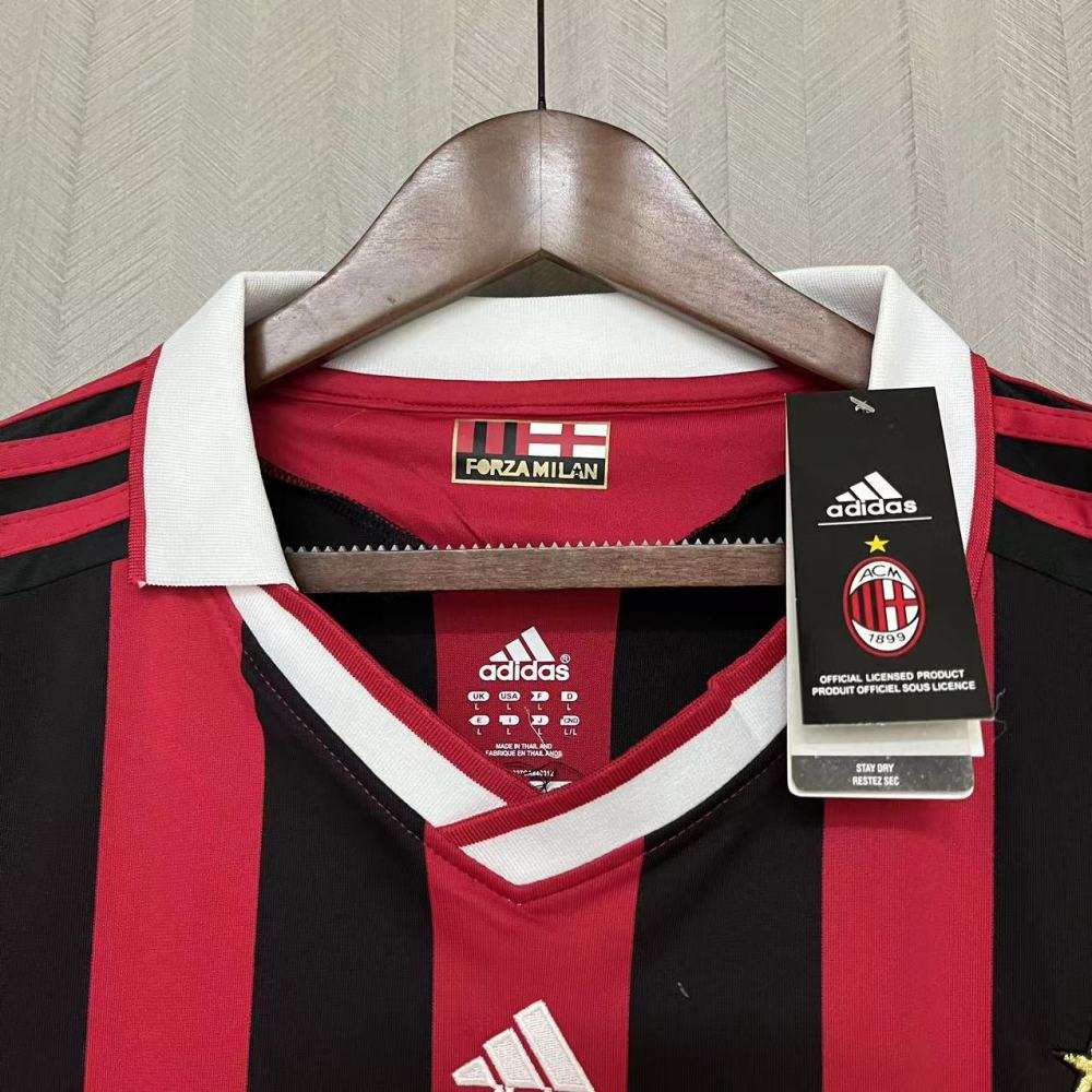 Retro AC Milan 09/10 Long Sleeve Home jersey Fan Version