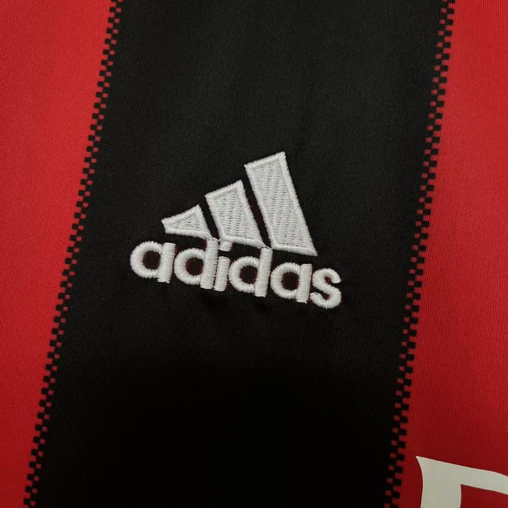 Retro AC Milan 10/11 Long Sleeve Home jersey Fan Version