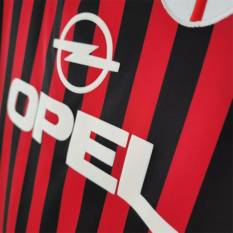 Retro AC Milan 99/00 Long Sleeve home jersey Fan Version